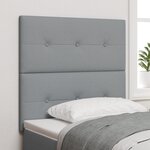vidaXL Appliqué LED Tête de Lit Gris 80 cm Tissu