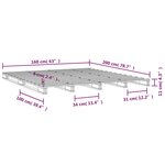 vidaXL Lit de palette blanc 160x200 cm bois de pin massif