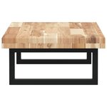 vidaXL Étagère de vasque murale acier et bois massif d'acacia