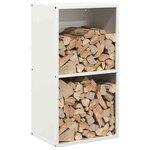 vidaXL Portant de bois chauffage blanc 40x30x75 cm