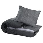 vidaXL Ensemble de housse de couette gris foncé 225x220 cm Coton