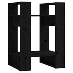 vidaXL Bibliothèque/Séparateur de pièce Noir 41x35x57 cm Pin massif