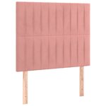 vidaXL Tête de lit Rose 100x5x118/128 cm Velours