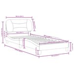 vidaXL Cadre de lit sans matelas Hvar taupe 90x200 cm tissu