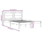 vidaXL Cadre de lit sans matelas 120x190 cm bois massif