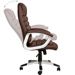 Fauteuil chaise siège de direction rembourrage ondulé marron 08_0000373
