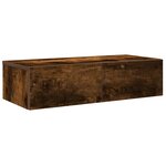 vidaXL Étagère murale avec tiroirs chêne fumé bois d'ingénierie