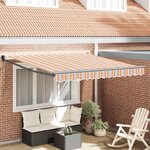 vidaXL Auvent Rétractable Multicolore 300 x 250 cm tissu