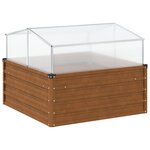 vidaXL Jardinière de jardin avec serre acier résistant aux intempéries