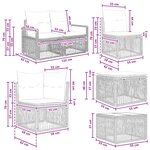 vidaXL Ensemble de canapé de jardin 10 Pièces Beige polyrotin