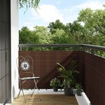 vidaXL Paravent de balcon brun et noir 1000x80 cm résine tressée