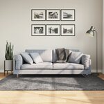 vidaXL Tapis HUARTE à poils courts doux lavable anthracite 140x200 cm