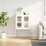 vidaXL Buffet haut blanc 68x39x107 cm acier