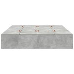 vidaXL Cadre de lit Gris béton 200 x 160 x 31 5 cm Bois d'ingénierie