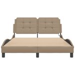 vidaXL Cadre de lit avec LED sans matelas cappuccino 140x200 cm