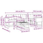 vidaXL Ensemble de canapés d'extérieur 6 pc Naturel et noir