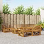 vidaXL Ensemble de canapés d'extérieur 9 pc Naturel