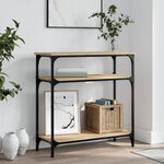 vidaXL Table console chêne sonoma 75x29x75 cm bois d'ingénierie