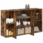 vidaXL Buffet chêne fumé 120x30x75 cm bois d'ingénierie