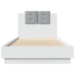 vidaXL Cadre de lit avec LED sans matelas blanc 100x200 cm
