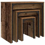 vidaXL Table basse 3 Pièces Bois ancien Bois d'ingénierie