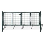 vidaXL Portail de clôture Acier 306x150 cm Vert