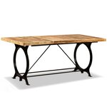 vidaXL Table à manger Bois de manguier brut 180 cm