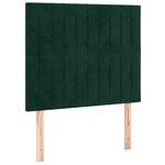 vidaXL Sommier à lattes de lit avec matelas LED Vert foncé 120x200 cm