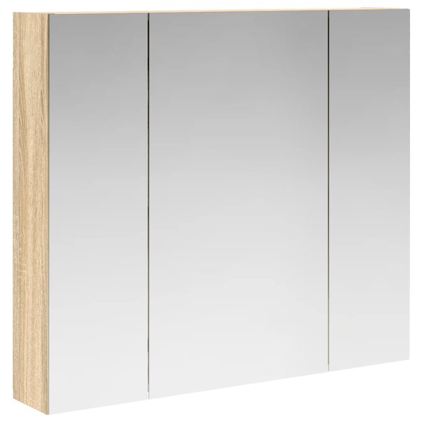 vidaXL Armoire Miroir de Salle de Bain Chêne Sonoma 80 x 14.5 x 70 cm