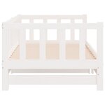 vidaXL Lit de jour avec lit gigogne blanc 90x190 cm bois de pin massif