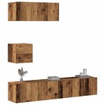 vidaXL Ensemble de meuble TV mural 4 Pièces vieux bois bois d'ingénierie