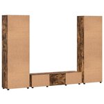 vidaXL Ensemble meuble TV FLORIN Chêne fumé Bois d'ingénierie