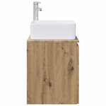 vidaXL Vanité de lavabo mural Chêne artisanal 49 5 x 41 x 63 cm