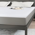 vidaXL Coussins de Matelas Blanc 200 x 200 cm Polyester sans colle