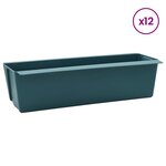 vidaXL Caisses à fleurs pour palettes Euro 12 pc Vert Polypropylène