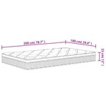 vidaXL Matelas à ressorts ensachés moyen plus 100x200 cm