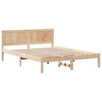 vidaXL Cadre de lit en bois de pin 140x200 Naturel Bois de pin