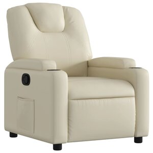 vidaXL Fauteuil inclinable en similicuir crème