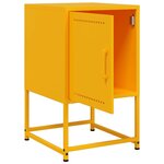 vidaXL Table de chevet jaune moutarde 36x39x60 5 cm acier