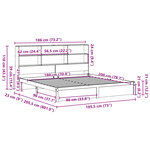 vidaXL Lit bibliothèque sans matelas 180x200 cm bois massif de pin