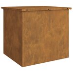 vidaXL Boîte de Rangement Extérieure Marron 55 x 50.5 x 50 cm
