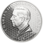 Monnaie GOAT Mother of Pearl Lunar Year 5 Oz Argent 25$ Solomon Islands 2027 (PRÉCOMMANDE)