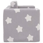 vidaXL Canapé-lit pour enfants Gris clair avec étoiles Peluche douce