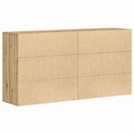 vidaXL Buffets 2 Pièces chêne artisanal 79 x 38 x 80 cm Bois d'ingénierie