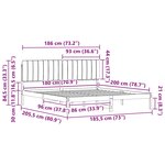 vidaXL Cadre de lit avec tête de lit rembourrée Gris clair