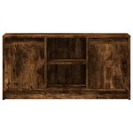 vidaXL Meuble TV avec LED chêne fumé 100x34x50 cm bois d'ingénierie