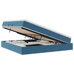 vidaXL Lit avec rangement et matelas Bleu foncé 200 x 200 cm Velours