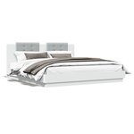 vidaXL Cadre de lit sans matelas blanc 180x200 cm