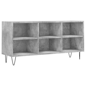 vidaXL Meuble TV gris béton 103 5x30x50 cm bois d'ingénierie