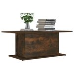vidaXL Table basse Chêne fumé 102x55 5x40 cm Bois d'ingénierie